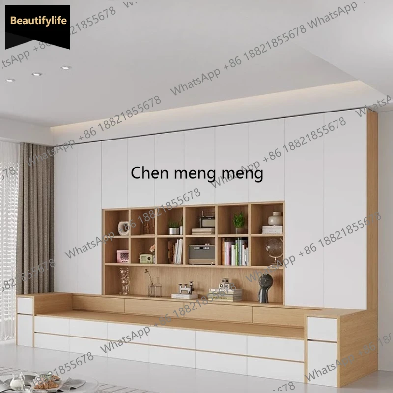 

Современный минималистичный диван-стеллаж для гостиной с боковым окном, тумба-витрина, настенный шкаф для хранения, мебель