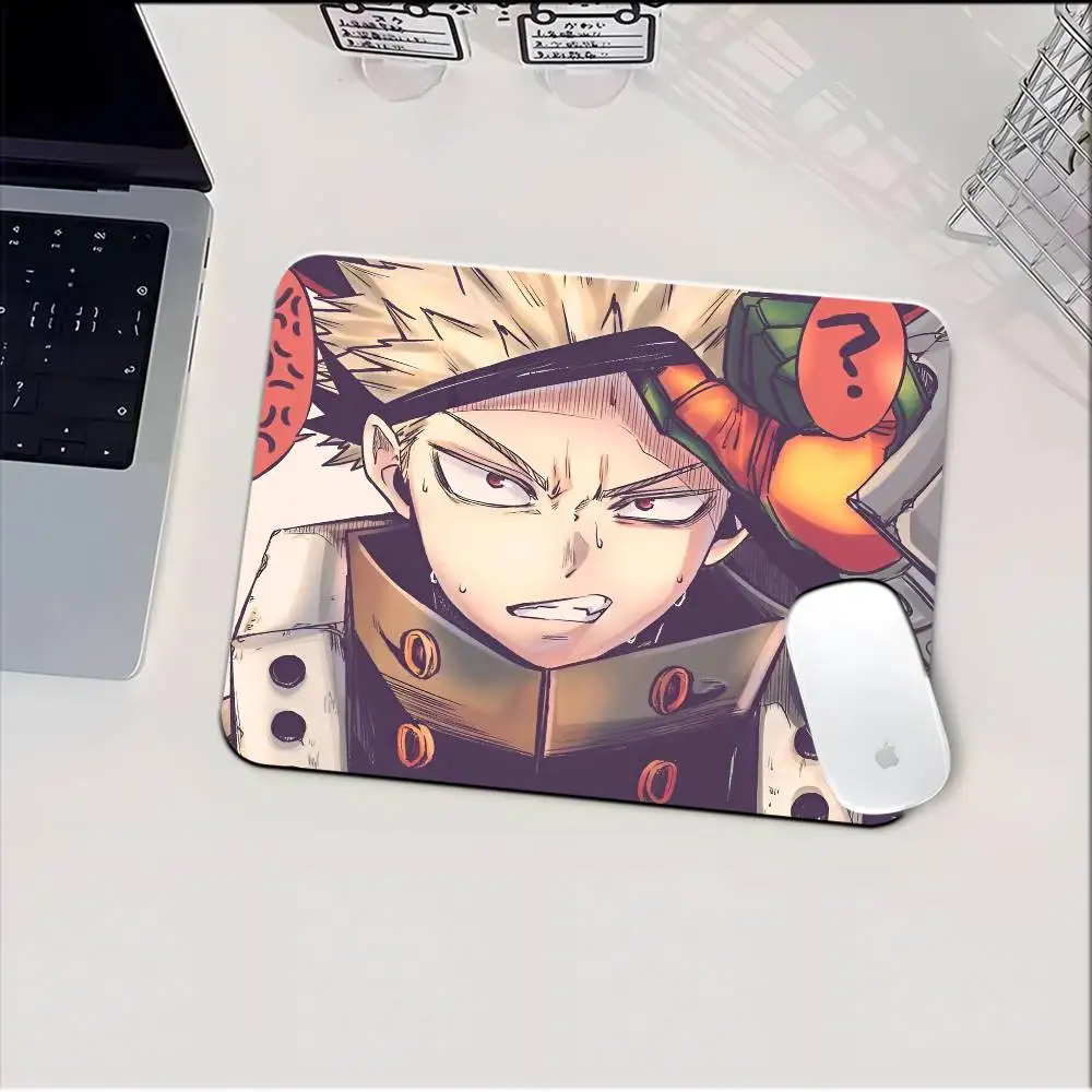 Anime Character Katsuki Bakugo Mousepad Small LockEdge Mouse Pad For Gamers Computer Desk Pad Rectangular Anti-slip Rubber