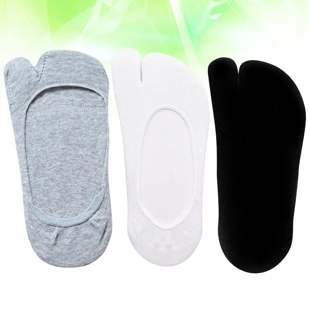 3 قطعة عدم الانزلاق تو كبير تو جورب الأكمام العرق فتل وسادة الجوارب للرجال النساء أسود رمادي أبيض تنفس