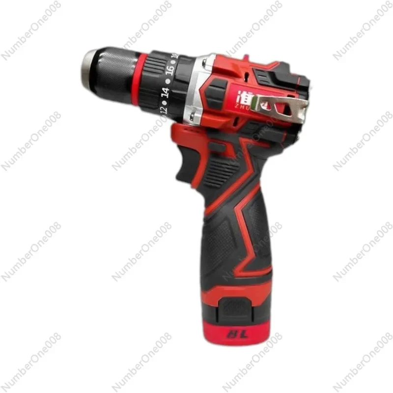 Impact Hand Drill Small Steel Cannon Zhunba BL New Red Pure Copper Brushless Lithium Battery AC Drill Cross-border Supply