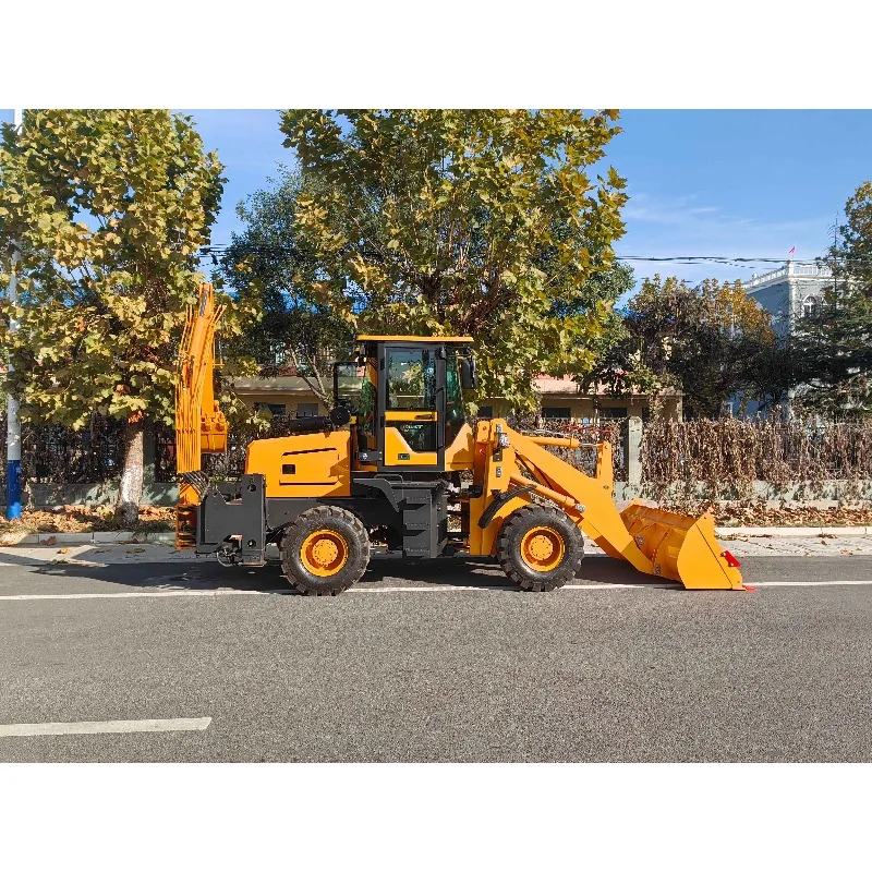 لودر حفارة حفار 4 × 4 - حفارة مشغولة ذات طرفين مباشرة من المصنع مع خيار دلو 6 في 1، محمل عجلات