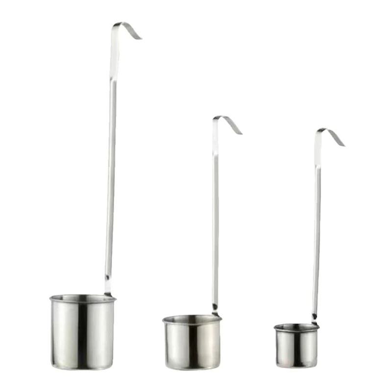 304 Stainless Steel Wine Dipper for Picnics Enthusiasts Flat Bottom Beer Spoon