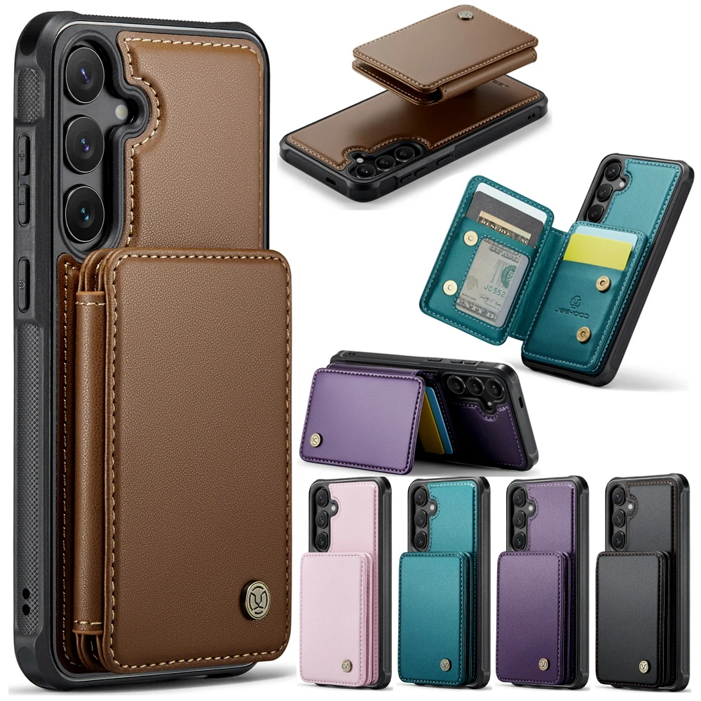 Leather Wallet Case Phone Cover for Samsung S24ULTRA S24 S22 S21 PLUS FE A55 A54 A53 A52 A51 A35 A34 A24 Magnetic Card Solt