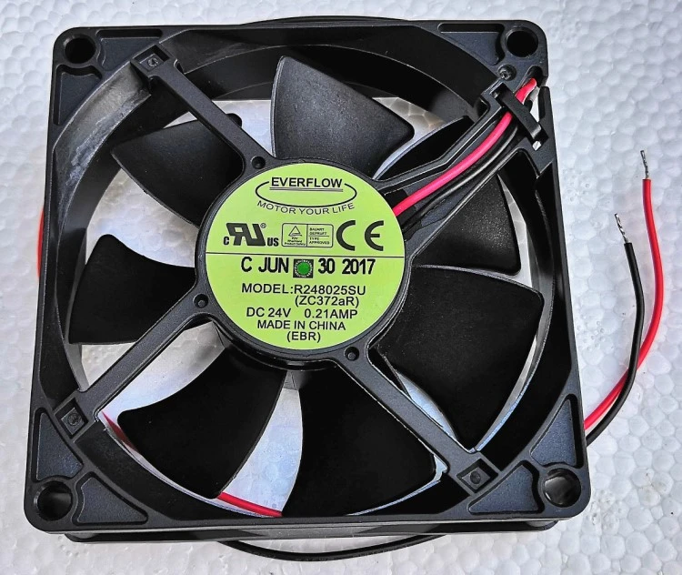 

R248025su New Everflow 8025 8cm Fan Hydraulic 2-Wire 80X25mm DC 24V 0.21a Server Cooling Fans