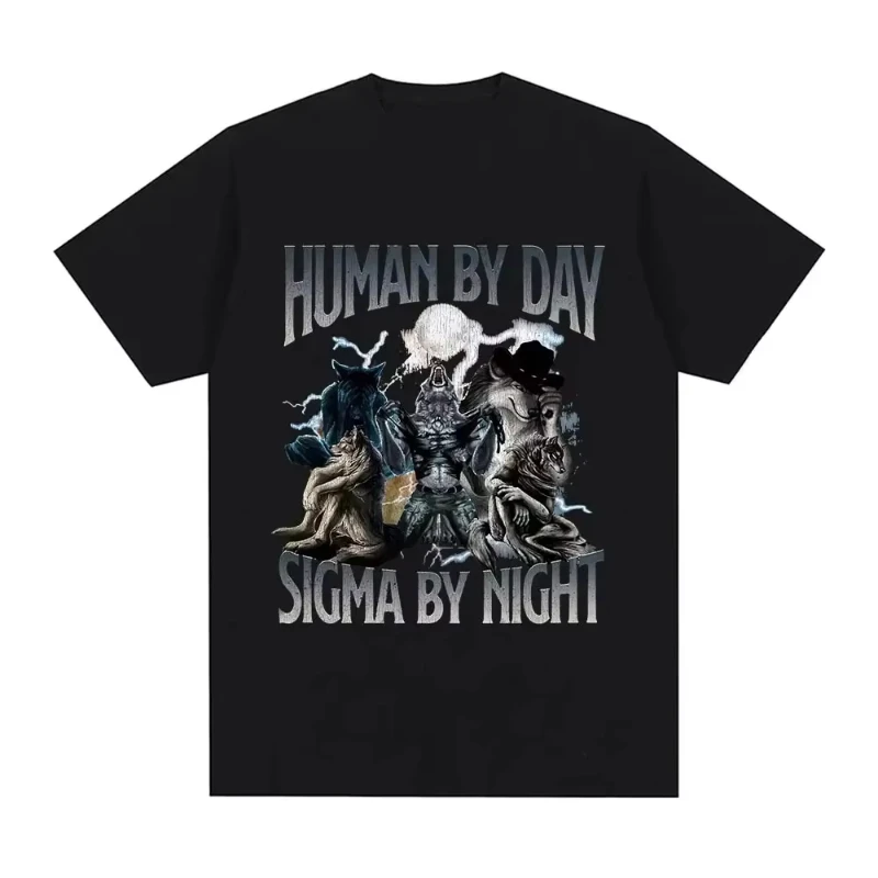 Popular Soft Short Sleeve Round Neck Casual Daily Respectful Dad Funny Alpha Werewolf Fans T-shirt