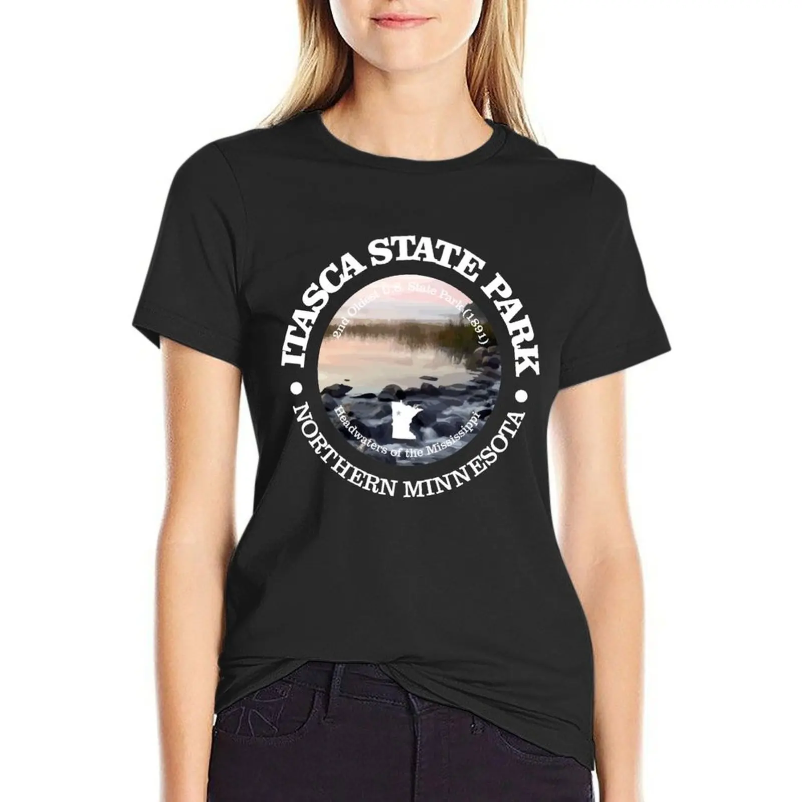 Itasca State Park SP T-Shirt kawaii clothes Blouse summer tops graphics white t shirts for Women