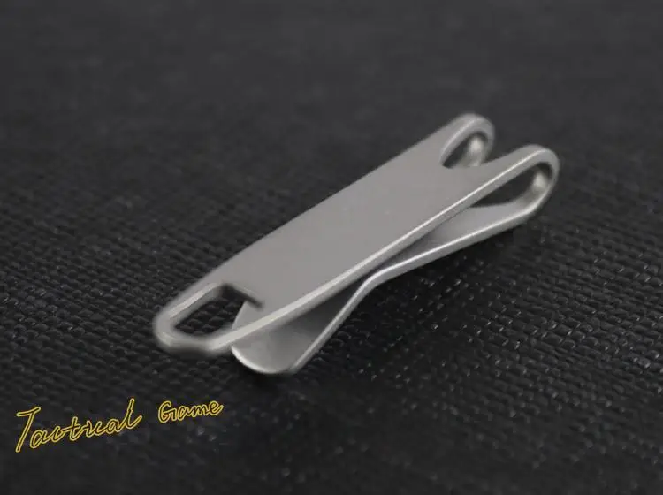 Mini titanio/acciaio inossidabile piccola clip tascabile a sospensione rapida EDC accessori per torcia accessori portachiavi clip fibbia appesa