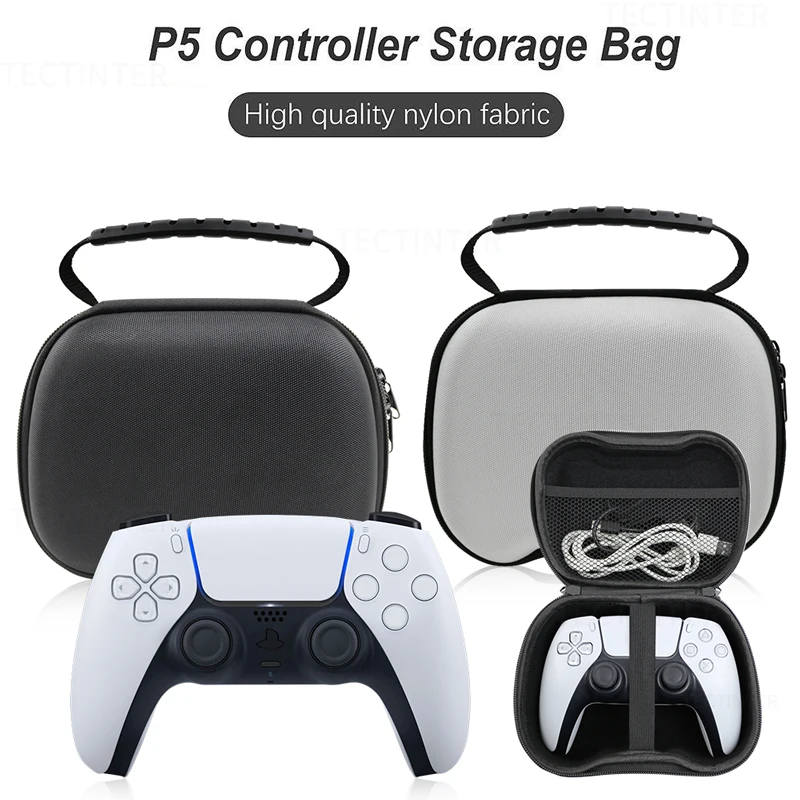 حقيبة التخزين لملحقات PS5 حقيبة حمل محمولة لوحدة تحكم سلسلة PS5/PS4/PS3/Xbox Dualsense Gamepad حافظة مضادة للصدمات