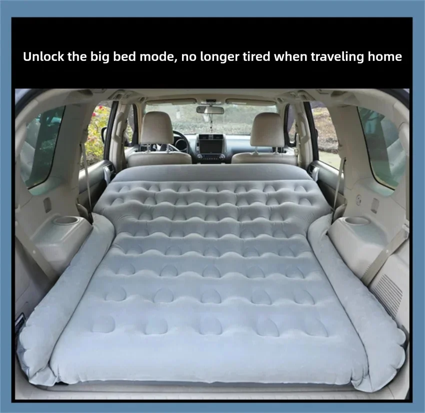 Car Travel Inflatable Bed SUV Rear Seat Trunk Universal Mattress Air Bed Auto Supplies For Travel Camping Family Outing