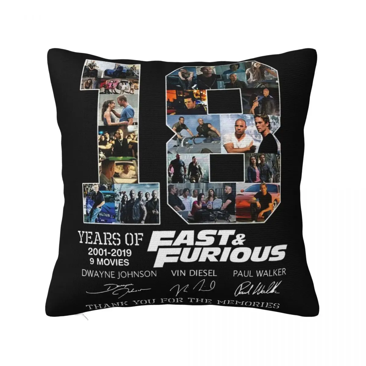 18 Years Old Fast And Furious Thanks For Memories Signature Mug Cups Women Men Pillow Case