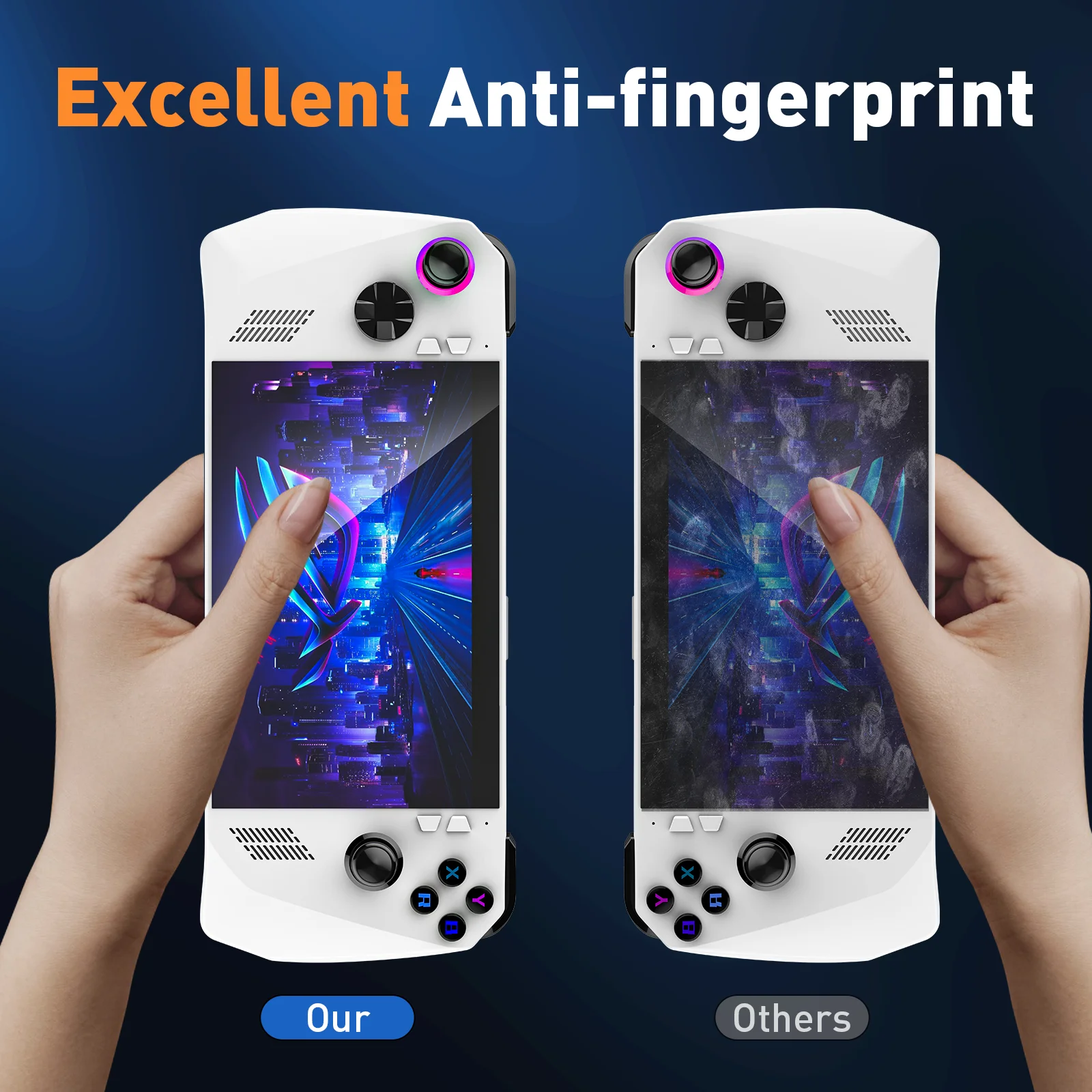 For ROG Ally Tempered Film HD Anti-Explosion Anti-Blue Light Full Screen Protective Film For ROG Ally Film Tool Accessories