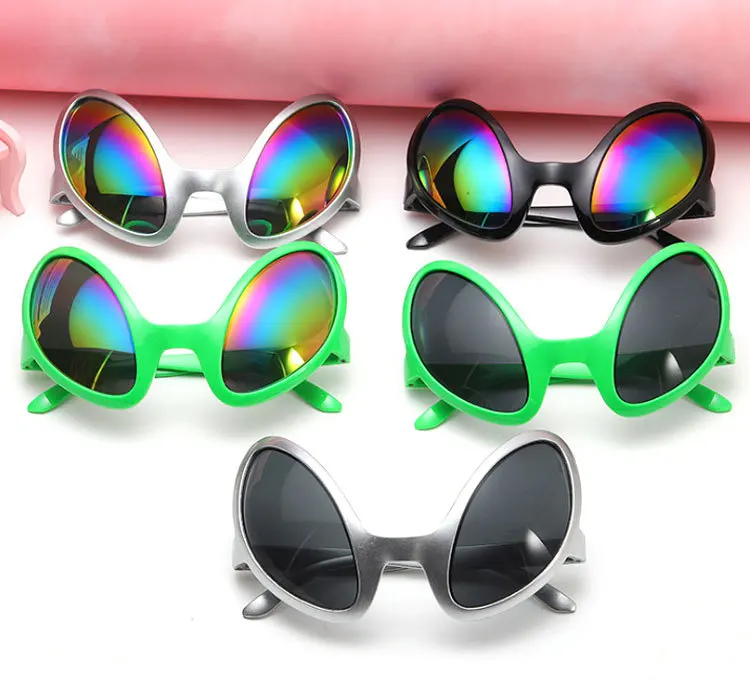 Creative Funny Alien Glasses Party Eyeware Rainbow Lenses ET Sunglasses Holiday Dance Aliens Theme Photo Prop Party Supplies