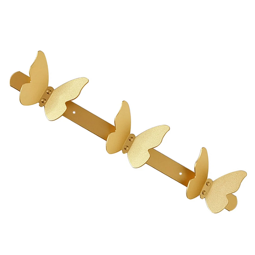 

Hooks Wall Mount Creative Butterfly Smooth Metal Coat Towel Storage Easy Install High Grade Safe Reliable Bath