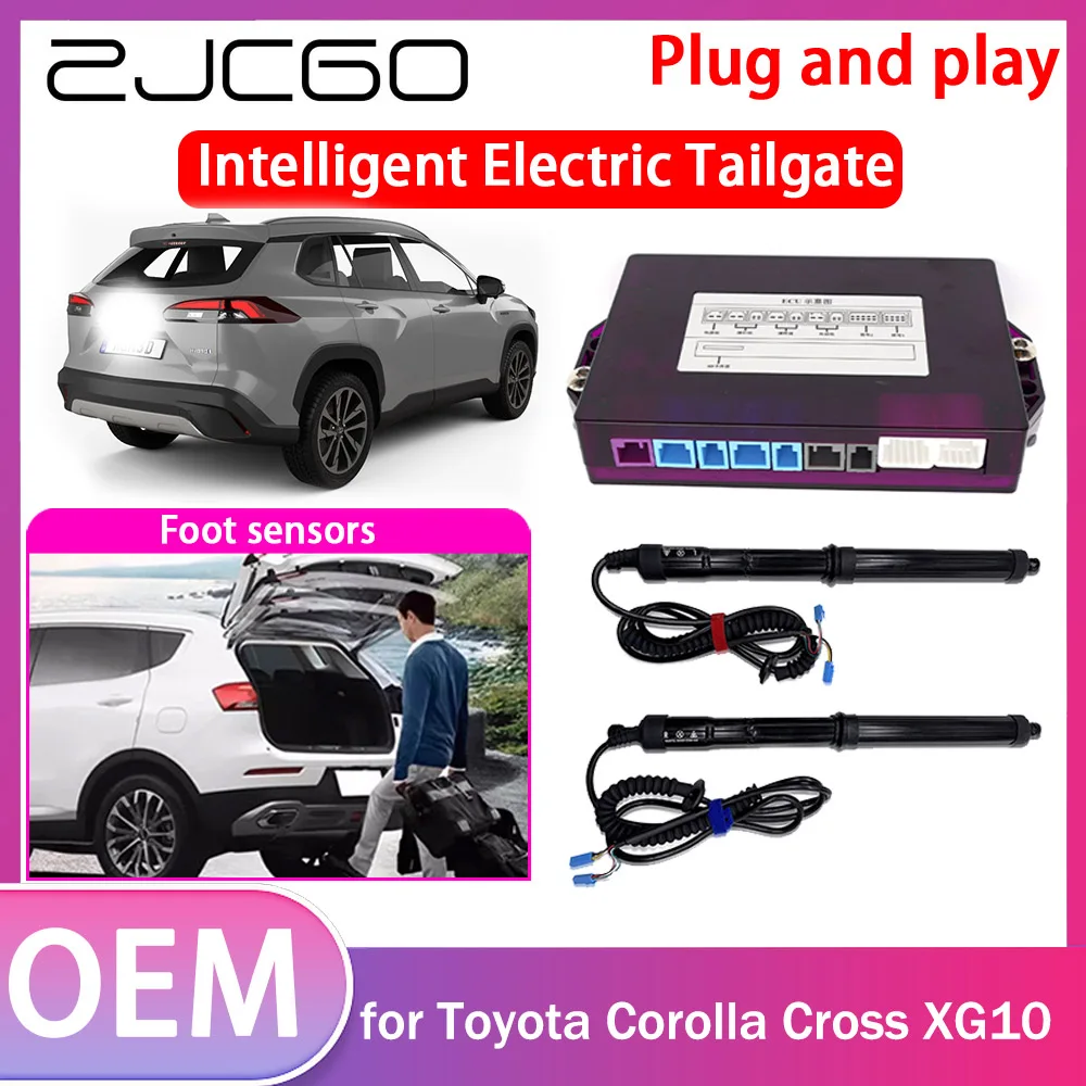 

ZJCGO Electric Tailgate Lift Drive Trunk Opening Tail Gate Lift Soft Close Car Door for Toyota Corolla Cross XG10 2020 2021 2022