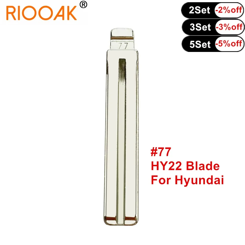 10Pcs #77 HY22 TOY48 Uncut Flip Key Blade Compatible KD VVDI Blank For Toyota Reiz Hyundai IX35 Kia Sorento K5 Remote Key
