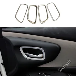 For Nissan Murano 2015 2016 2017 2018 2019 Car Cover Stick Trim Door Inner Handle Bowl Armrest Handrail Frame Lamp Panel 4PCs