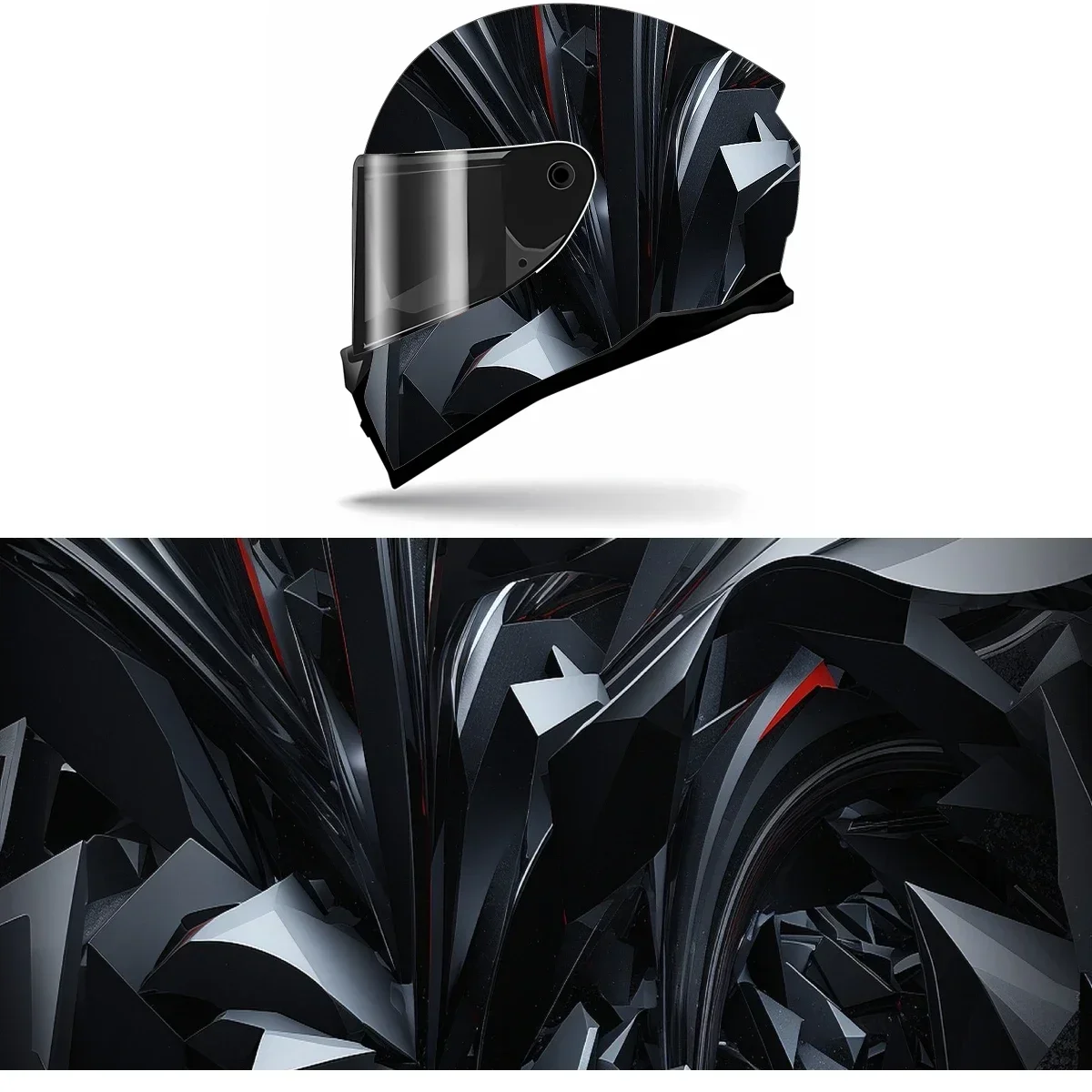 

Black Texture Lines Full Helmet Wrap Sticker Motorcycle Helmet Racing Graphic Decal Vinyl Wrap Helmet Decor Sticker