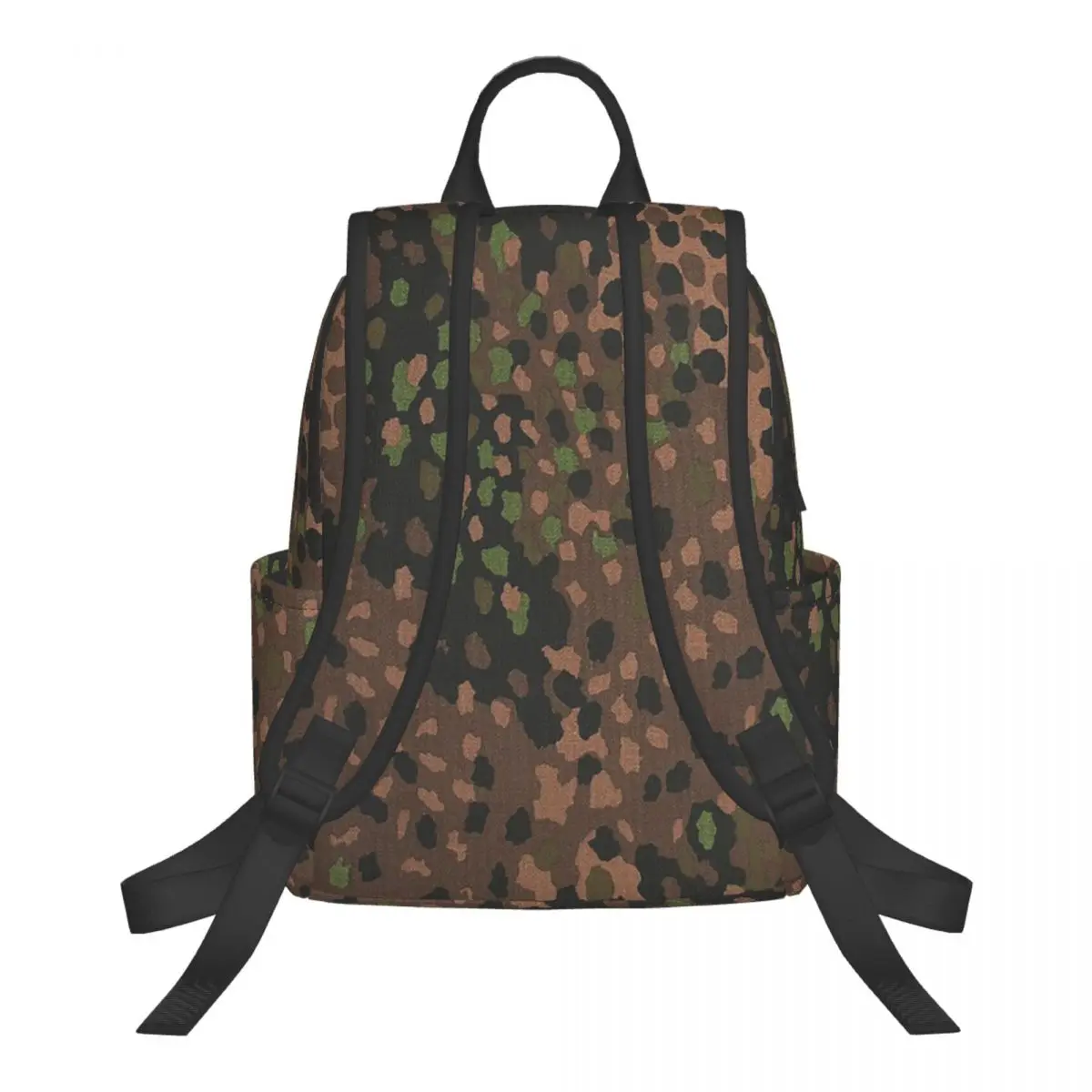 Dot 44 German WW2 Camouflage Pattern (9) Student Backpack School Bag Hiking Travel Daypack for Men Women Bookbag Shoulder Bags