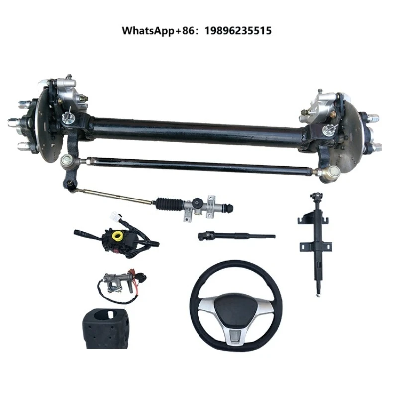 Electric Four-wheel Vehicle Chassis Parts Steering System Steering Wheel Steering Gear Front Axle
