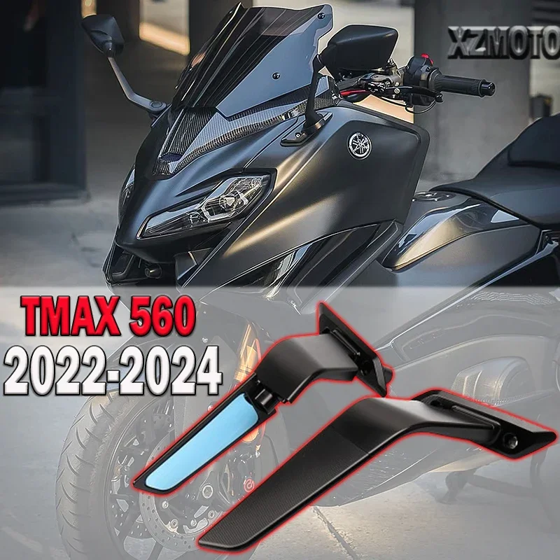 

Motorcycle RearView Mirror For Yamaha TMAX560 tmax560 2022-2024 2023 TMAX 560 T-MAX560 Rearview Mirror Adjustable Winglet Mirror