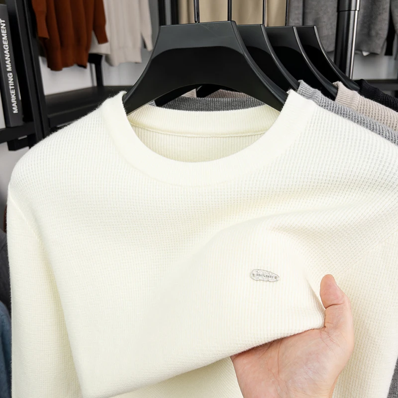 Men's Knit Sweater Long Sleeve O Neck Solid Color Soft Fabric Anti Pilling Warm Casual Classic Fashion Autumn Winter Men's Wear