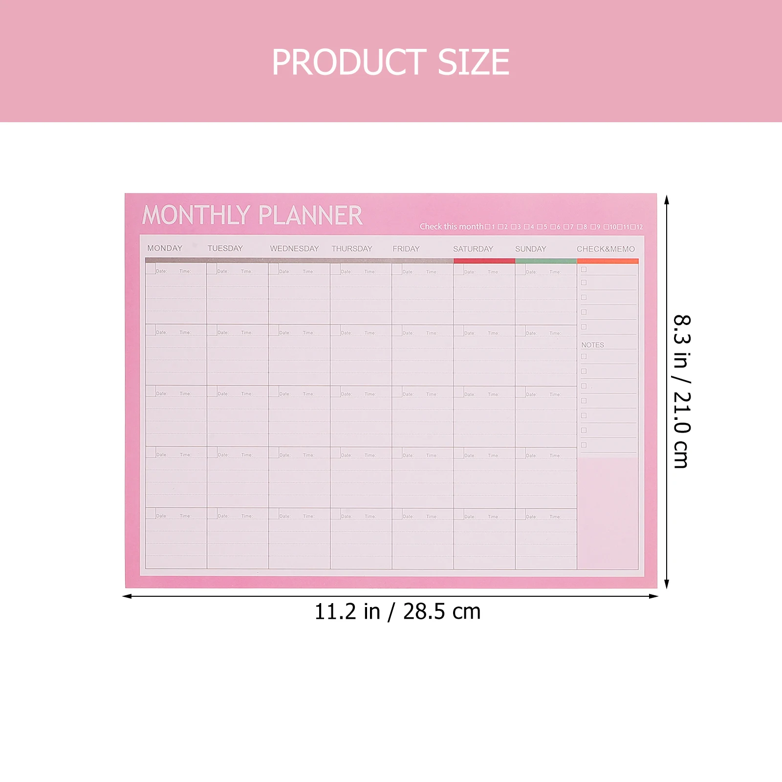 

2pcs Weekly Planner Monthly Scheduler Paper Notebook Desktop Planning Pad Student Staff Boss Schedule Pad For Organizing