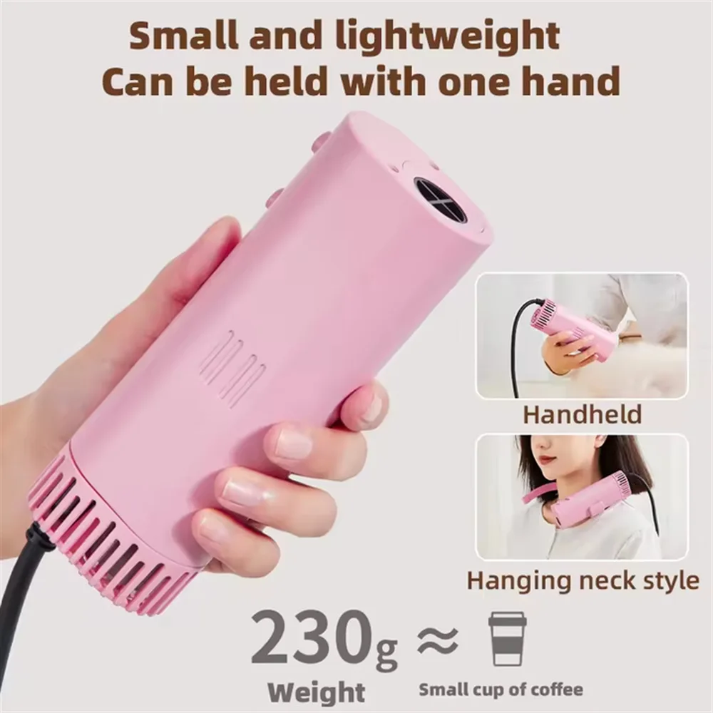 Pet Grooming Dryer Unit, Dual Speed High Airflow Hanging Neck Blower for Dog Cat Hair Drying