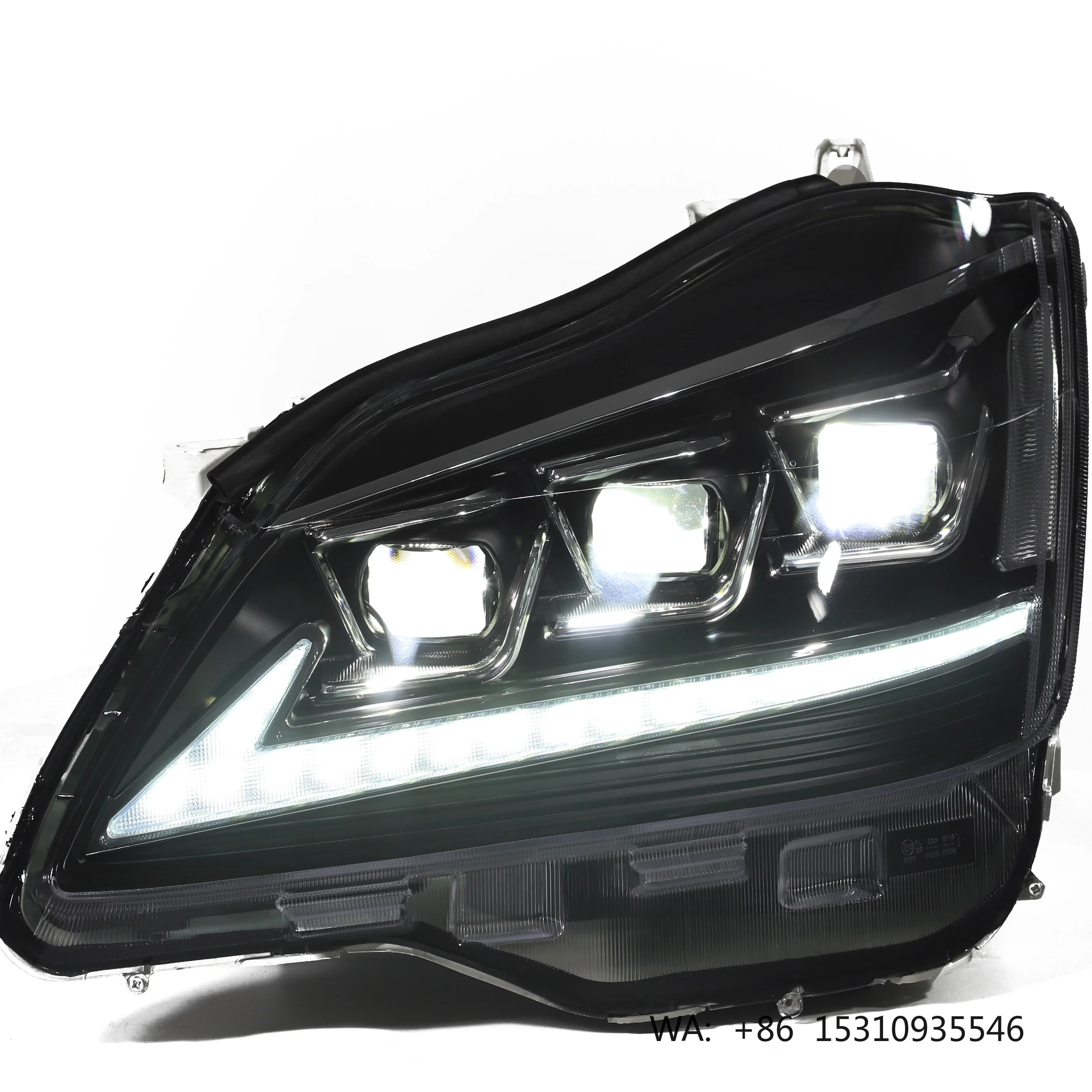 DK MOTION New Product LED Headlight for TOYOTA Crown G12 12th 2003-2009 Front Lamp Headlights Triple Projector Lens Headlamp
