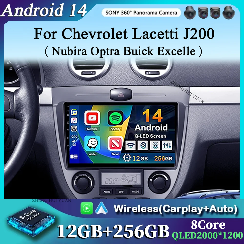 Android 14 Autoradio für Chevrolet Lacetti J200 Nubira Optra Buick Excelle Hrv Buick Excelle Hrv