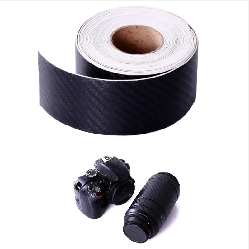 30/50MM Carbon Fiber Stickers Scratch-resistant Rough Lens Protection Film Body Sticker for Canon Nikon Sony All Camera