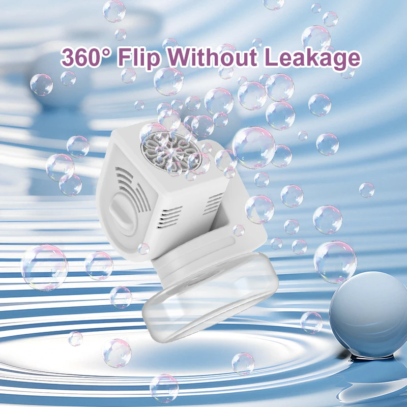 Mit 100 ml Blasenwasser 10-Loch-Blasenmaschine 90 °   Rotierender Kopf, Hochzeit im Freien, Kinderblasen-Party-Geschenk