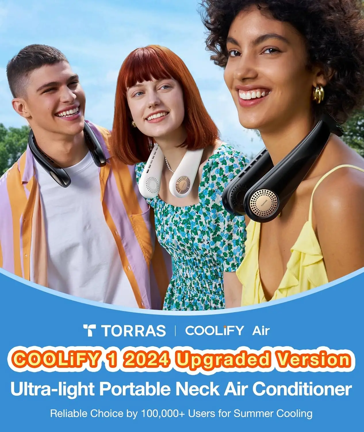 [COOLiFY Air・2024 Upgrade Neck Air Conditioner, Ultra-Light Portable Neck Fan Rechargeable