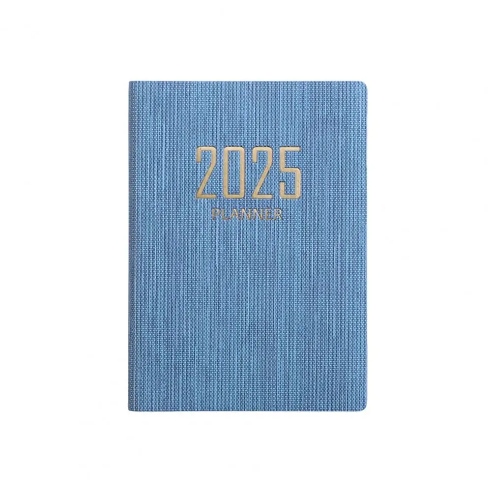 Study Planner with Thick Paper 2025 Planner with Thick Paper Faux Leather Cover Smooth Writing Notebook for No Ink Bleeding