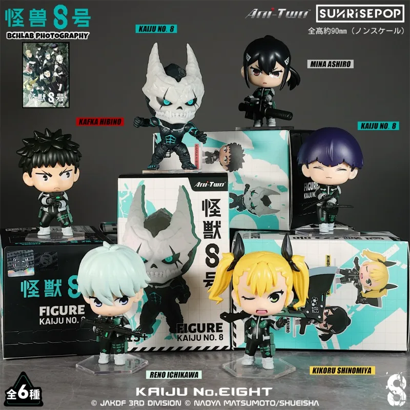 Bestia No. 8 figuras de acción de versión Q, figuras de Anime bidimensionales, modelo de PVC, adorno en el vehículo, regalos de vacaciones, modelo de juguete