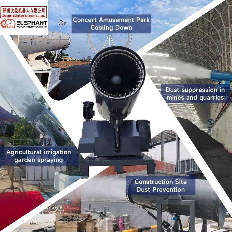 Customized 70m Stainless Steel 22Kw Remote Control Industrial Vehicle-mounted Fog Cannon Dust Removal Factory Direct Sales