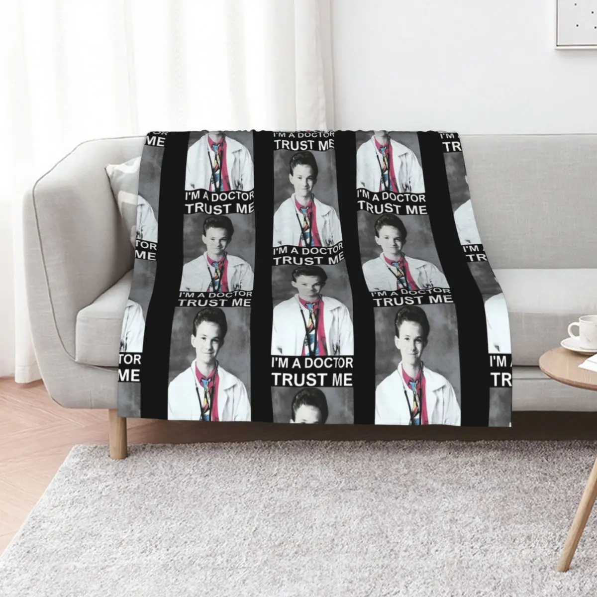 Doogie Howser Trust Me Throw Blanket Flannel Blankets For Bed bed plaid Giant Sofa Luxury Thicken Flannel Fabric Blankets