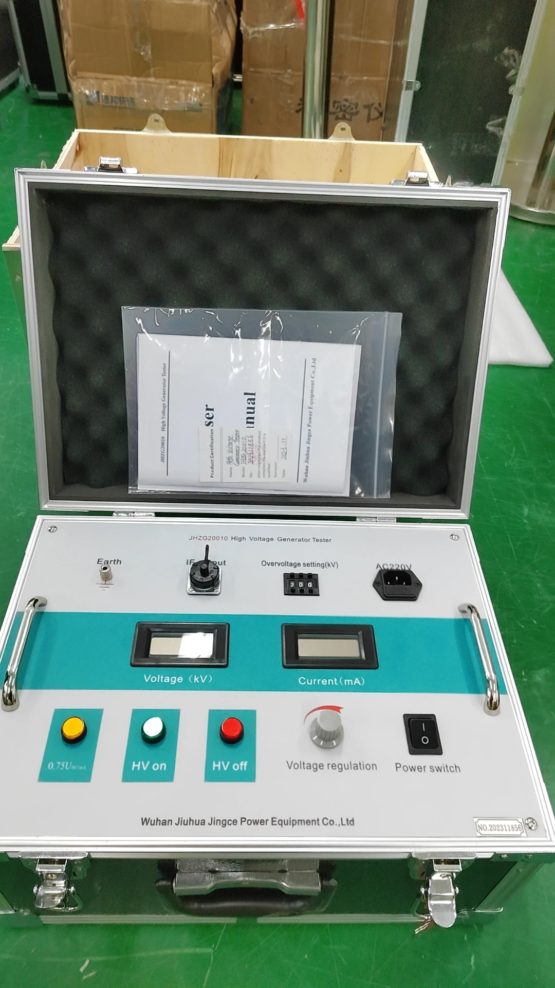 200KV/3mA High Voltage Generator DC Hipot Tester Split Type CJZG2003 Low Ripple Factor up to 0.5% for Electrical Testing