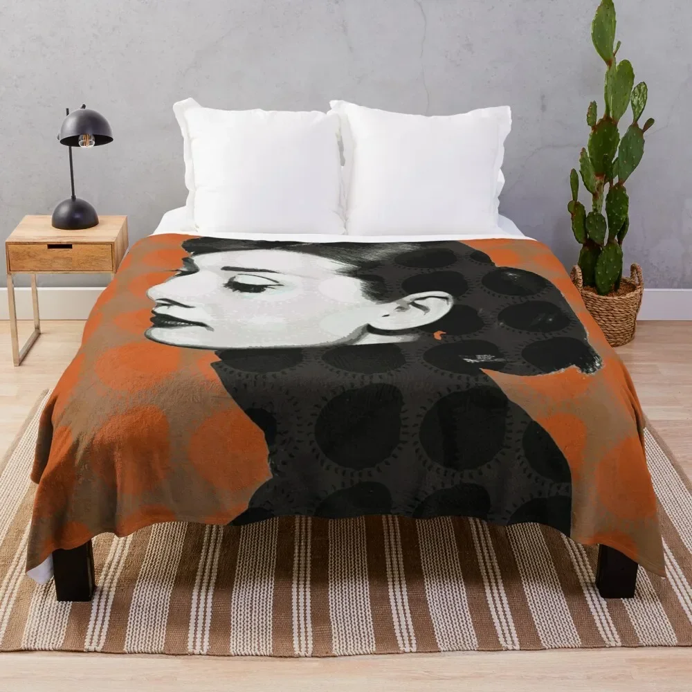 

Movie Stars_Audrey Hepburn_Be Kind. Throw Blanket Polar Hairys Soft Plush Plaid Decorative Beds Blankets