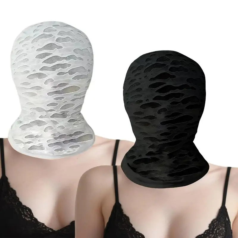 

Gothic Punk Distressed Ripped Face Mask Balaclava Cap Sun UV Protection Bike Motorcycle Ski Mask Halloween Cosplay Head Cover