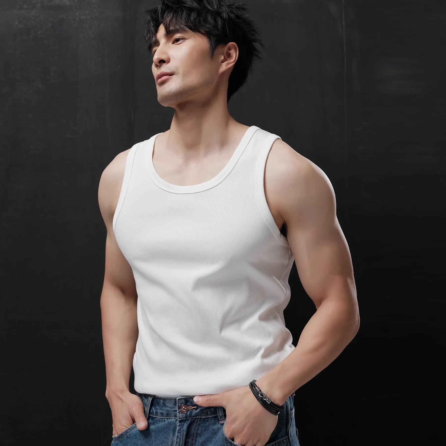 

Летняя хлопковая толстовка Summer Ice Sensation Heavyweight 220G, мужская американская майка для фитнеса и бега