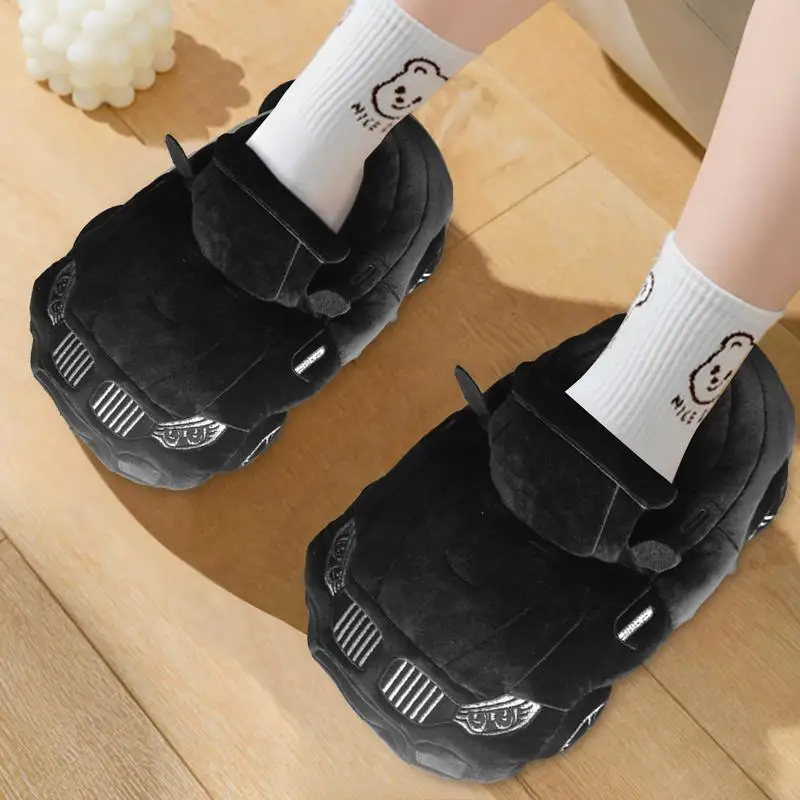 

Car Fuzzy Slippers Vehicle Shape Plush Slippers Women Men Cartoon Car Warm Soft House Shoes Christmas Party Indoor Slipper