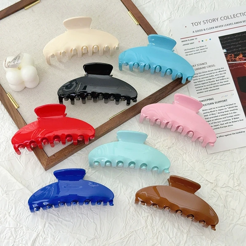 

8 Colors Luxury Acetate Hair Claw Clip Women Elegant Large Strong Hold Shark Clips Grab Clamps Fashion Girls Hair Accessories