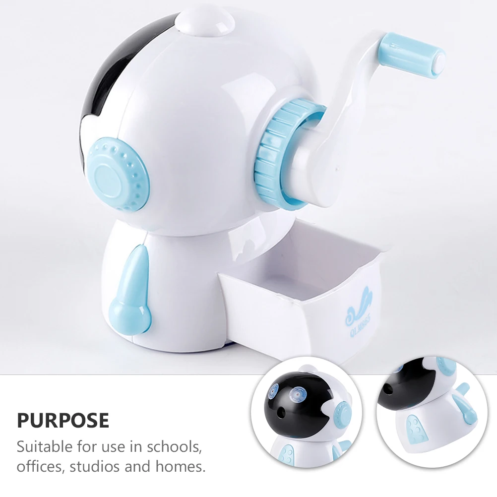 

Spaceman Pencil Sharpener Hand Kid Handheld Knife Plastic Metal School for Kids