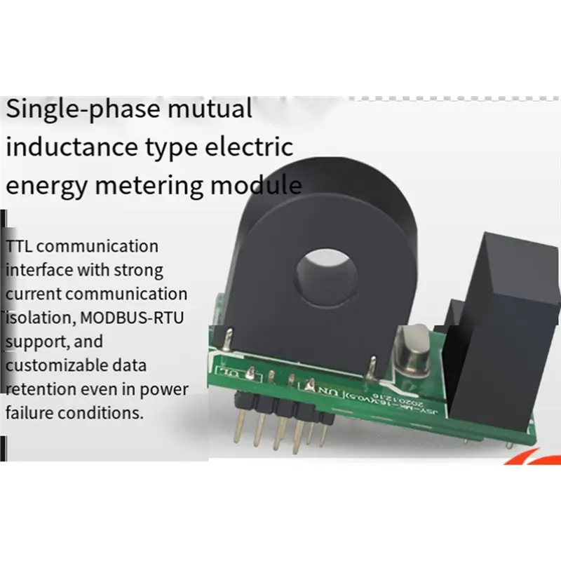 Promotion JSY-MK-163T 50A Bi-Directional Single-Phase POWER Meter Module Featuring On-Board CT TTL Modbus