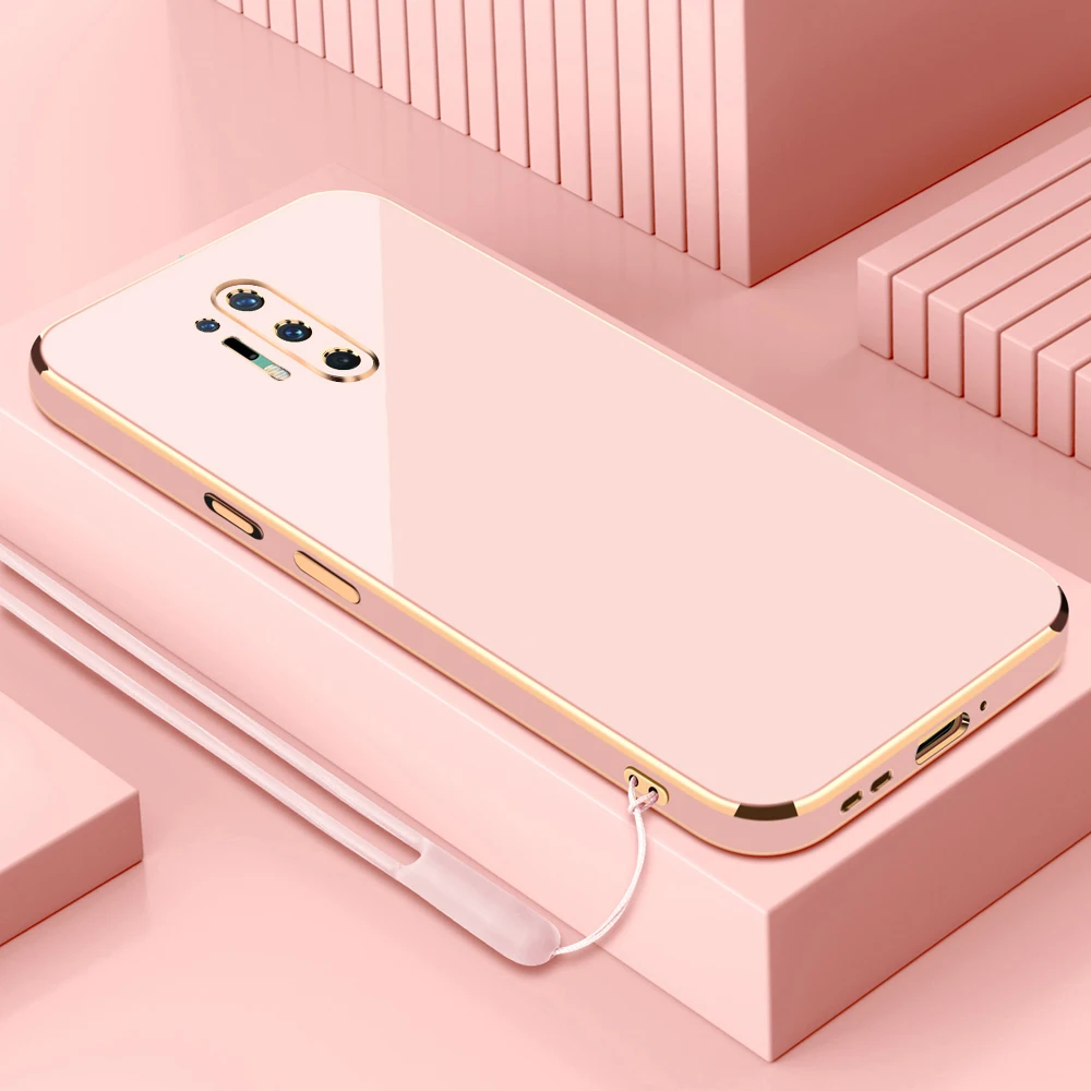 For OnePlus 8 Pro Case 1+8 Pro Phone Case One Plus 8pro IN2023 IN2020 IN2021 IN2025 Luxury Square Plating Shockproof Back Cover