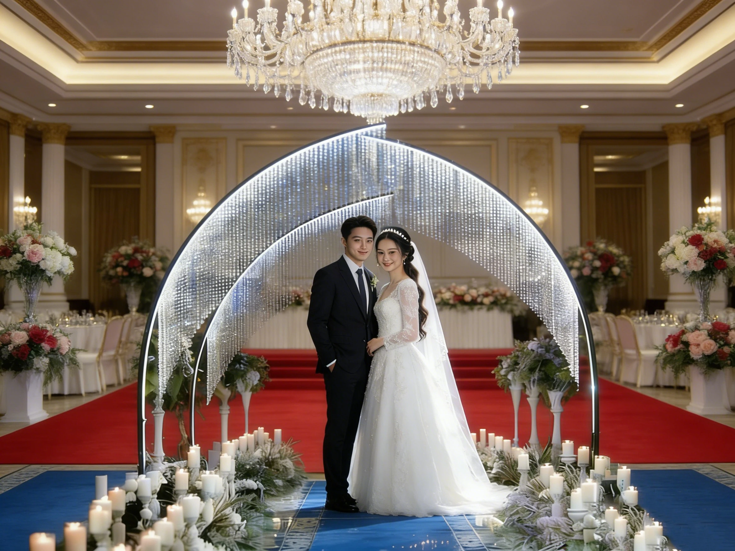 

Wedding Party Acrylic Crystal Ornament S-Shaped Hanging Flower Rack Stage Walkway Background Decor Outdoor Props