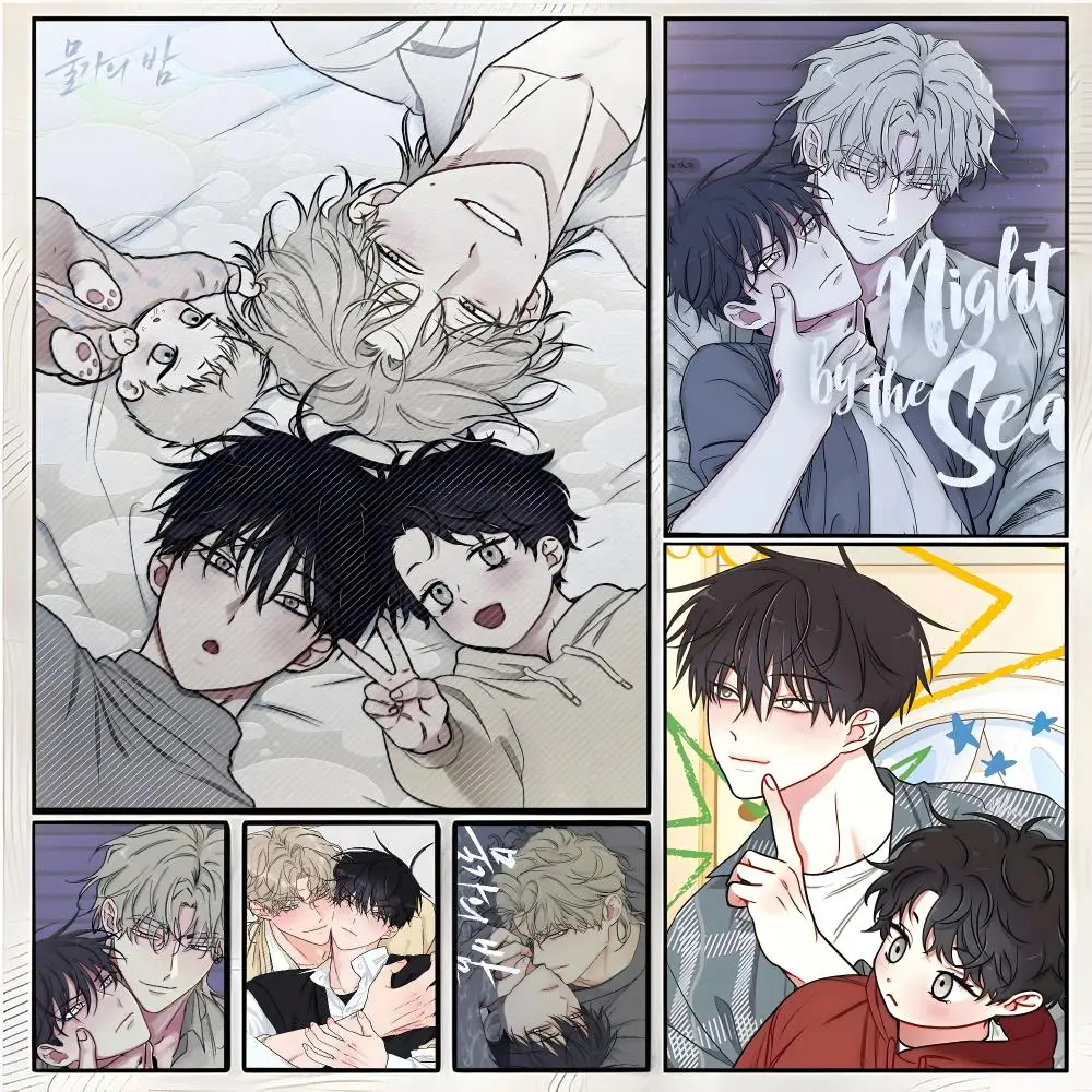 Manhwa Bl Night By The Sea Poster Superior Home Space  Indoor Decorative Art & Home Decor