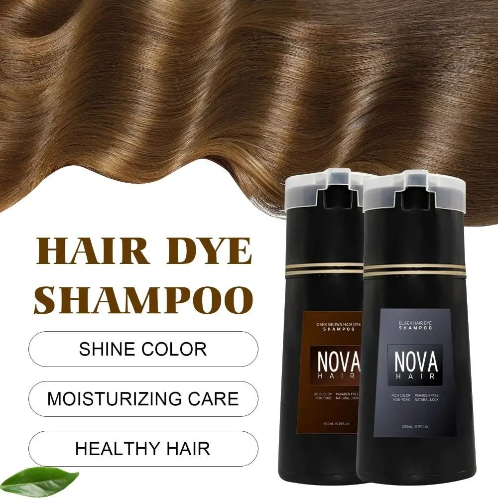 Instant Hair Dye Shampoo Disposable Natural Hair Instant Dye Shampoo Healthier Gentle Instant Color Shampoo Hair Color Changing