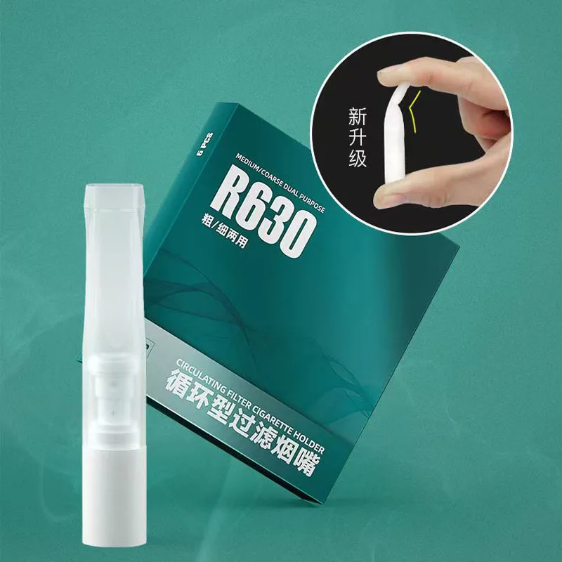 5 قطعة/الحزمة المتاح تصفية حامل السجائر الشفاه المعبرة سميكة حامل السجائر الأبيض تصفية القطن للسجائر 7.6 مللي متر