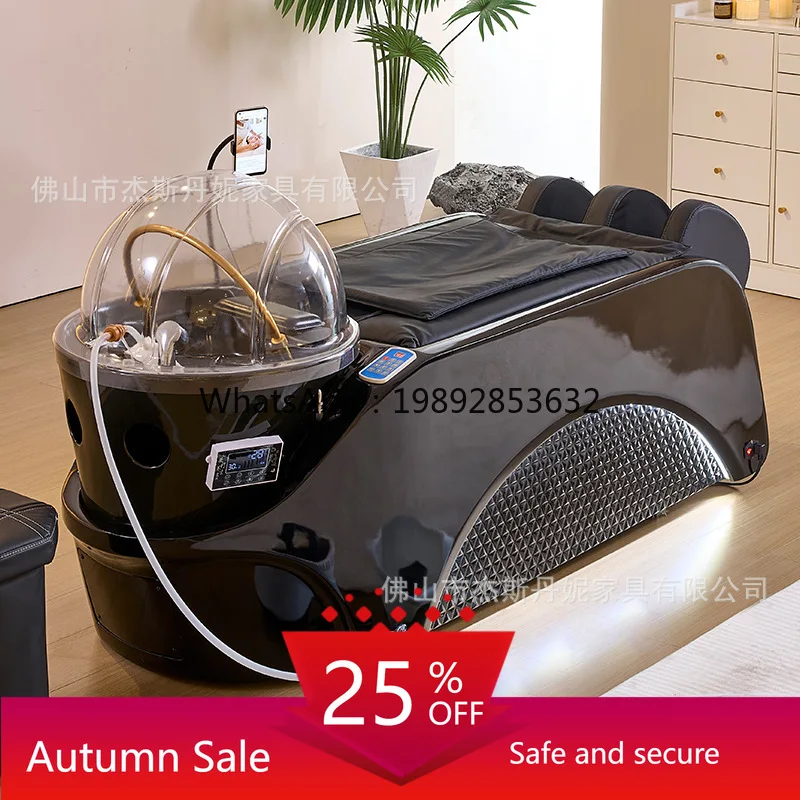 

YFY Black Warrior Electric 6D Massage Shampoo Bed Constant Temperature Water Circulation Head Therapy Bed Hair Care Bed